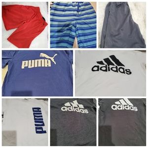 Boys mixed lot active shirts shorts size 10 worn1x